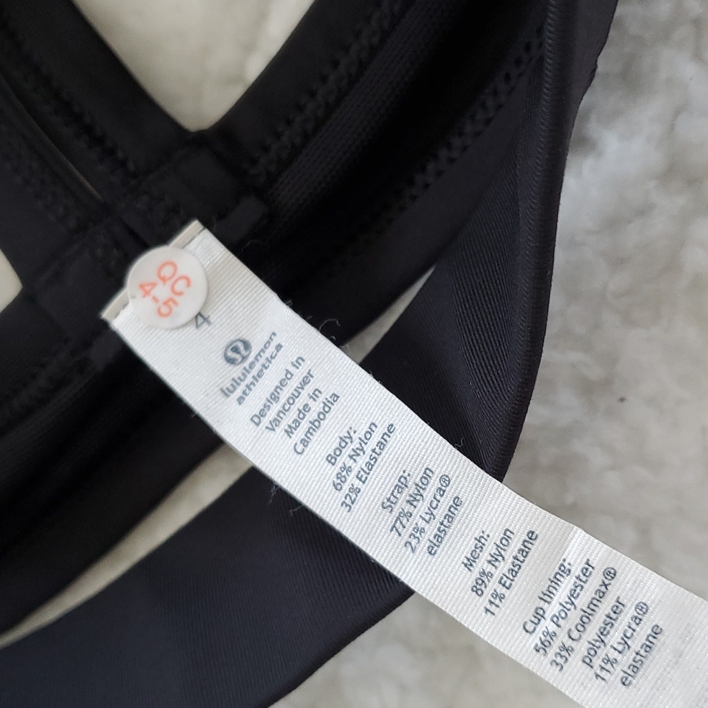 29. Lululemon Rise and Run Purple & Black Sports Bra - Picture 6 of 9